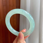 冰种晴底翡翠圆条手镯（58mm)（yc342189）