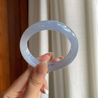 冰种紫罗兰翡翠平安镯（53.7mm)（yc396354）