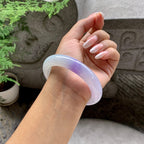细糯种紫罗兰飘花平安镯（60mm）（yc203715）