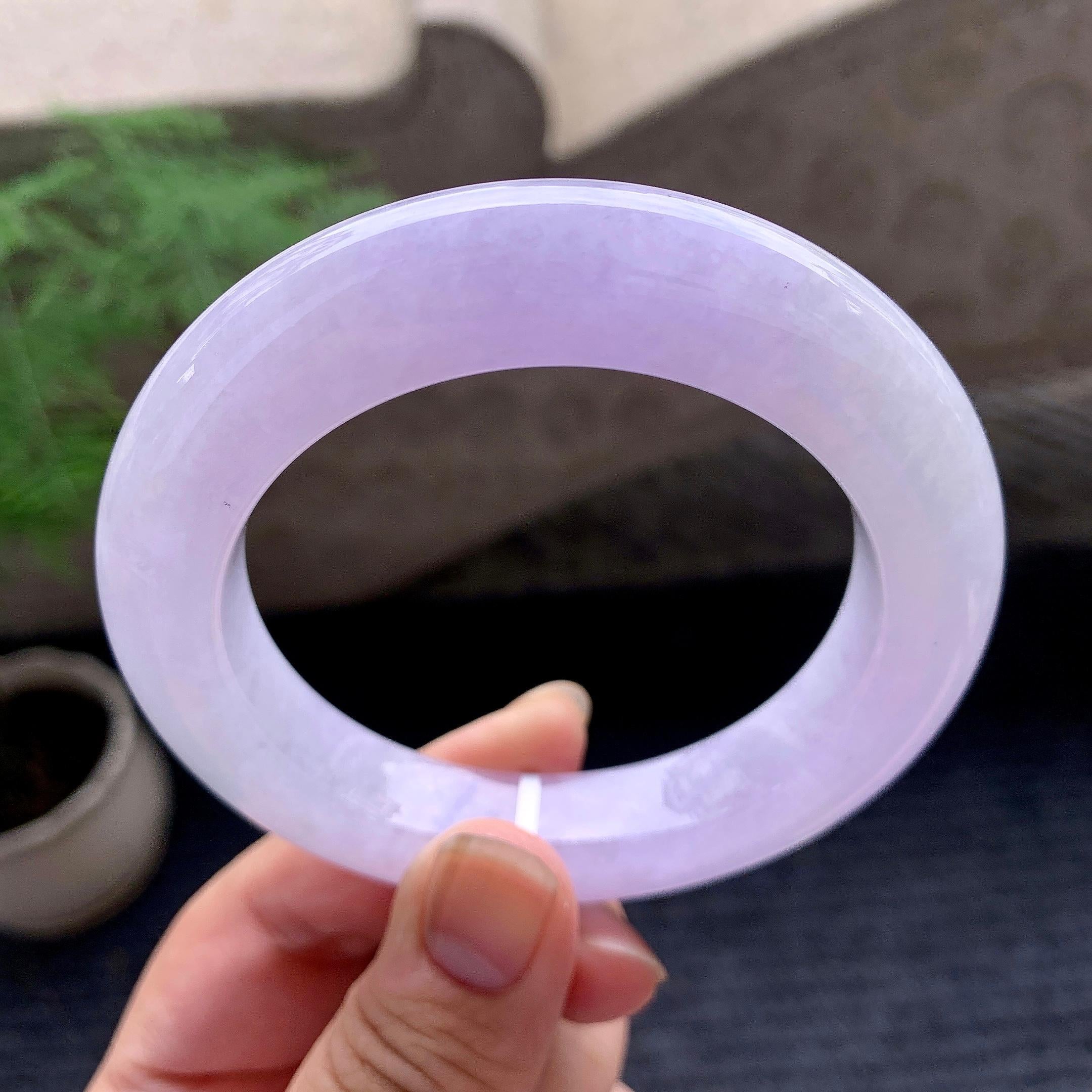细糯种紫罗兰平安镯（56.7mm）（yc195955）