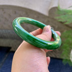 糯种豆绿圆条手镯（55.4mm）（yc249411）