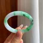 糯冰带色贵妃翡翠手镯（53.5mm）（yc312845）