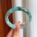 糯冰飘花翡翠平安镯（57.3mm)（yc363437）