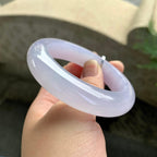 糯冰种紫罗兰平安镯（53.4mm）（yc261146）