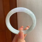 糯冰带色翡翠平安镯（59.5mm)（yc354251）