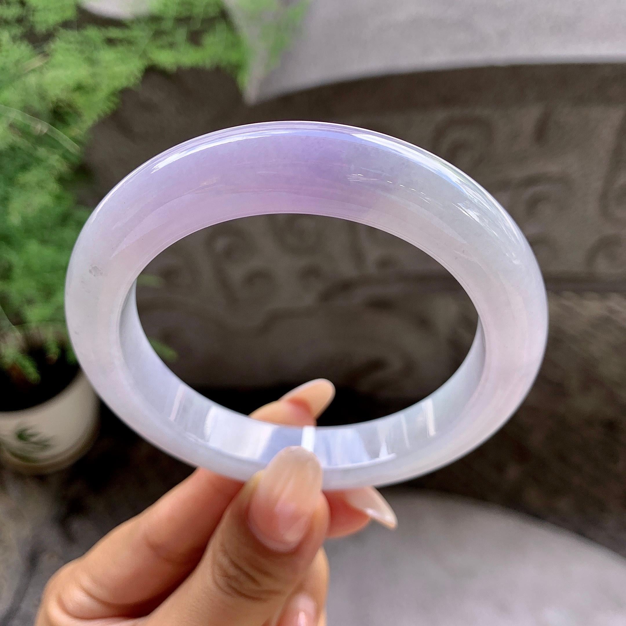 细糯种紫罗兰平安镯（59.6mm）（yc203714）