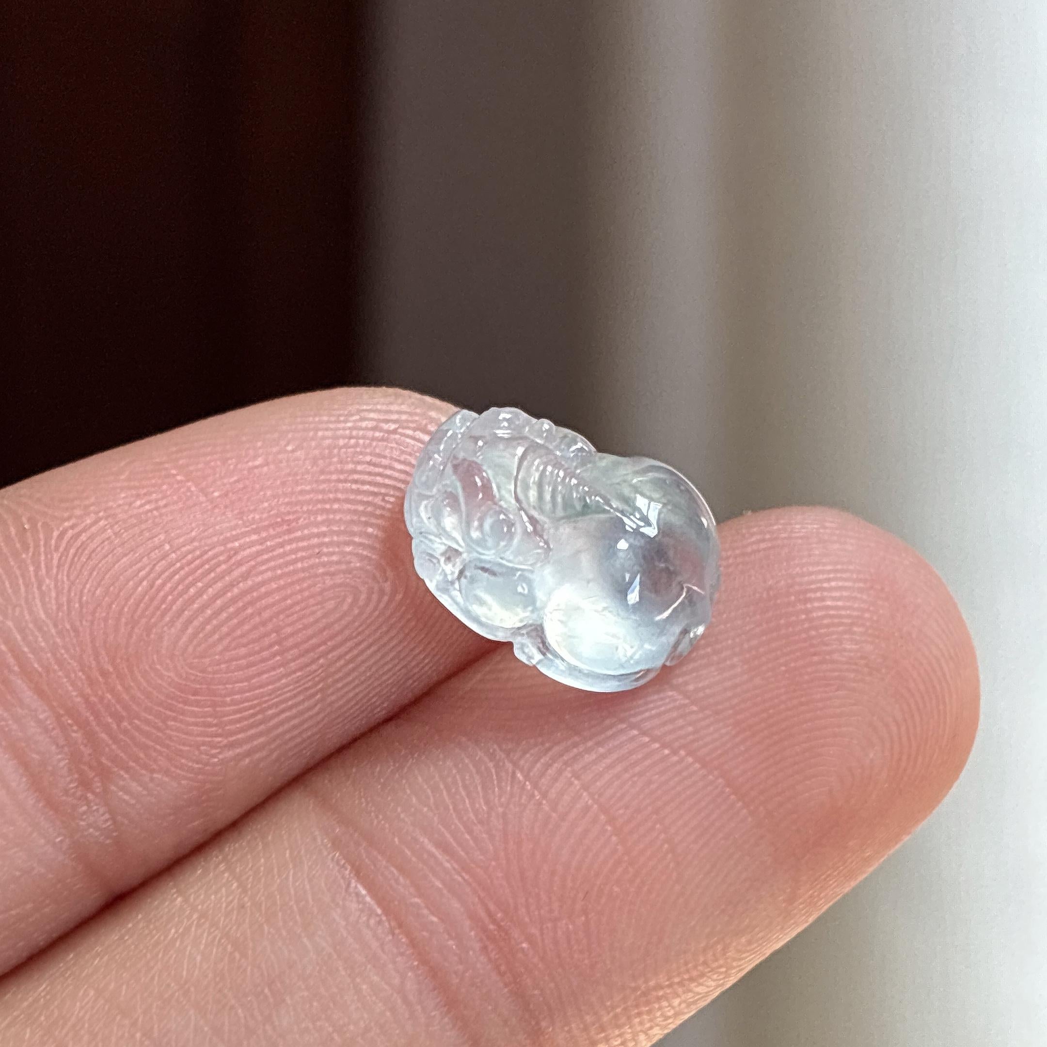 冰种貔貅裸件 天然缅甸A货翡翠（yc473305）