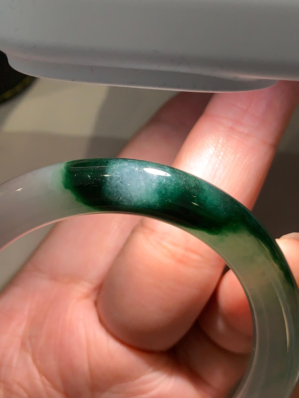 细糯种飘花圆条手镯（54.4mm）（yc196502）