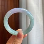 糯冰淡春底翡翠平安镯（54.4mm)（yc316085）