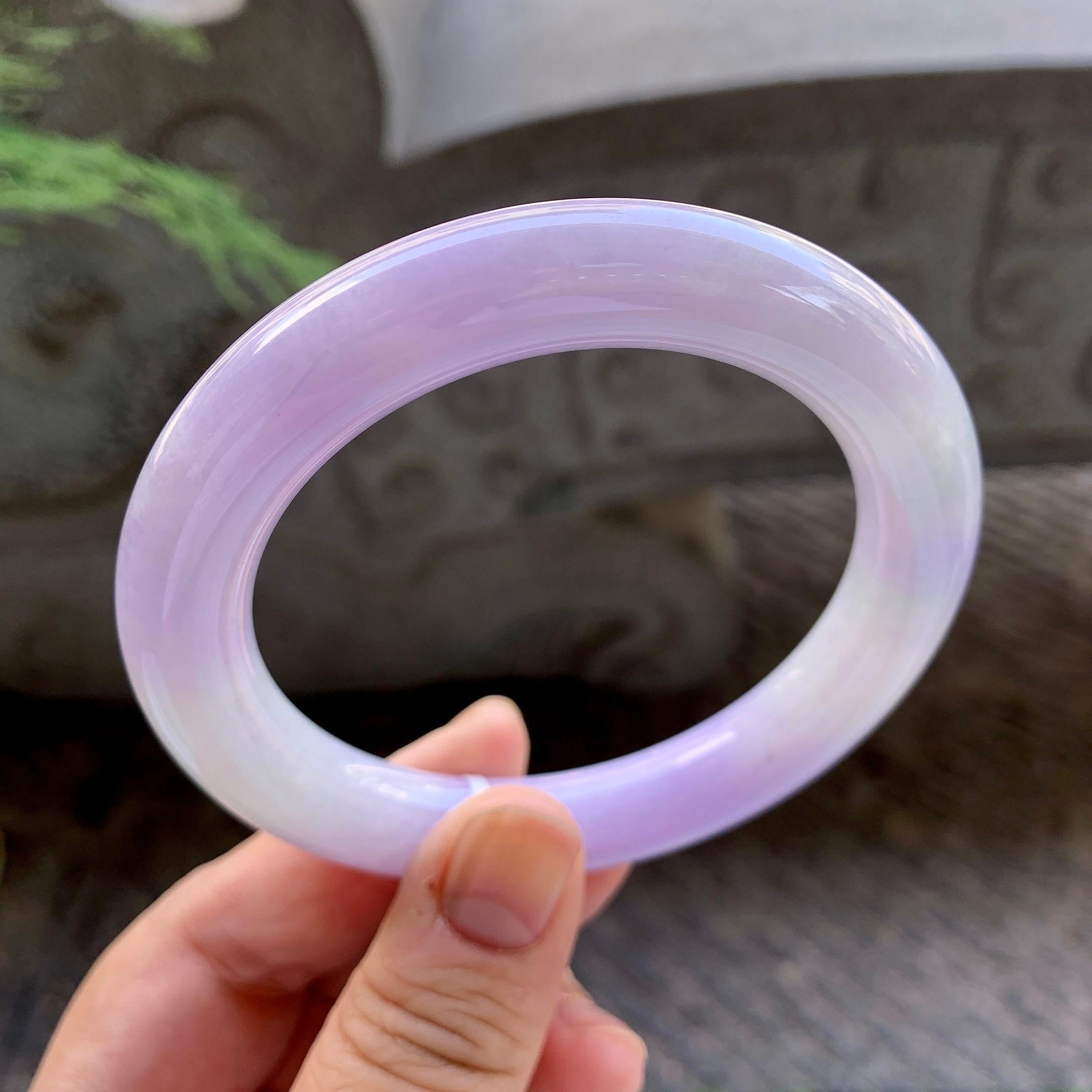 细糯种紫罗兰圆条手镯（59.8mm）（yc199580）
