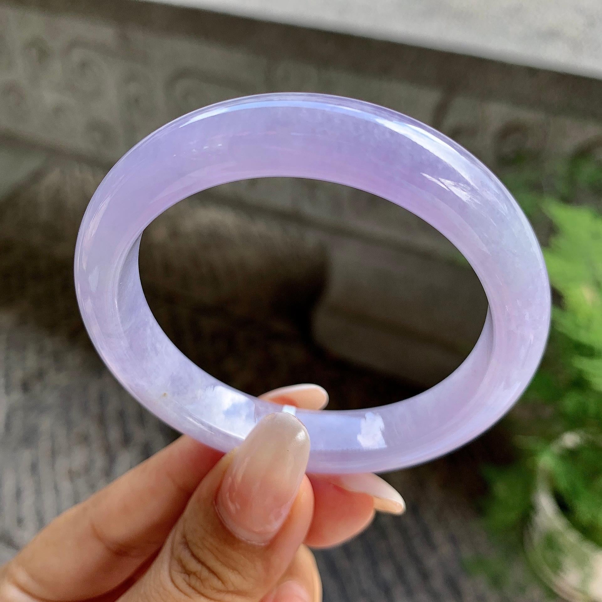 细糯种紫罗兰平安镯（52.8mm）（yc202377）