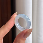 Nhẫn Ngọc Bích Miến Điện Tự Nhiên Loại A Màu Tím Băng Tuyết (yc450389)