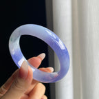 糯冰紫罗兰飘花翡翠平安镯（57.5mm）（yc294865）