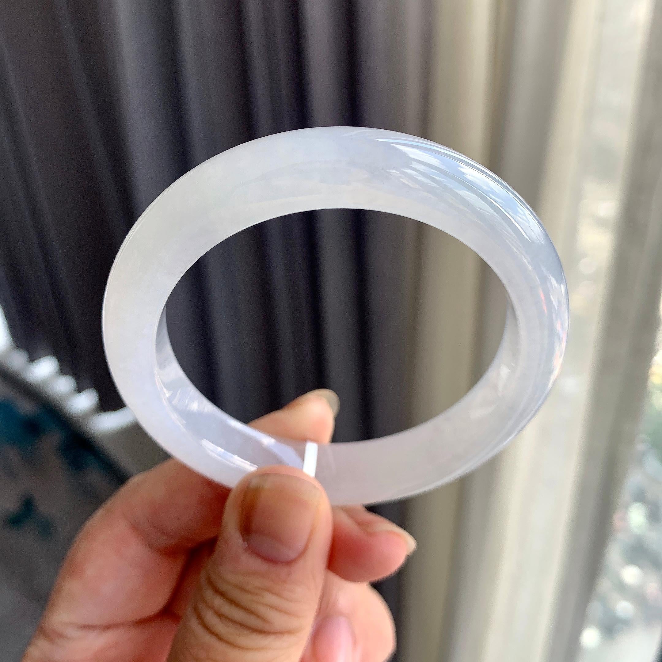 糯冰种无色平安镯（54mm）（yc225076）