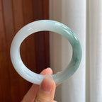 糯冰飘花翡翠平安镯（57.2mm）（yc313908）