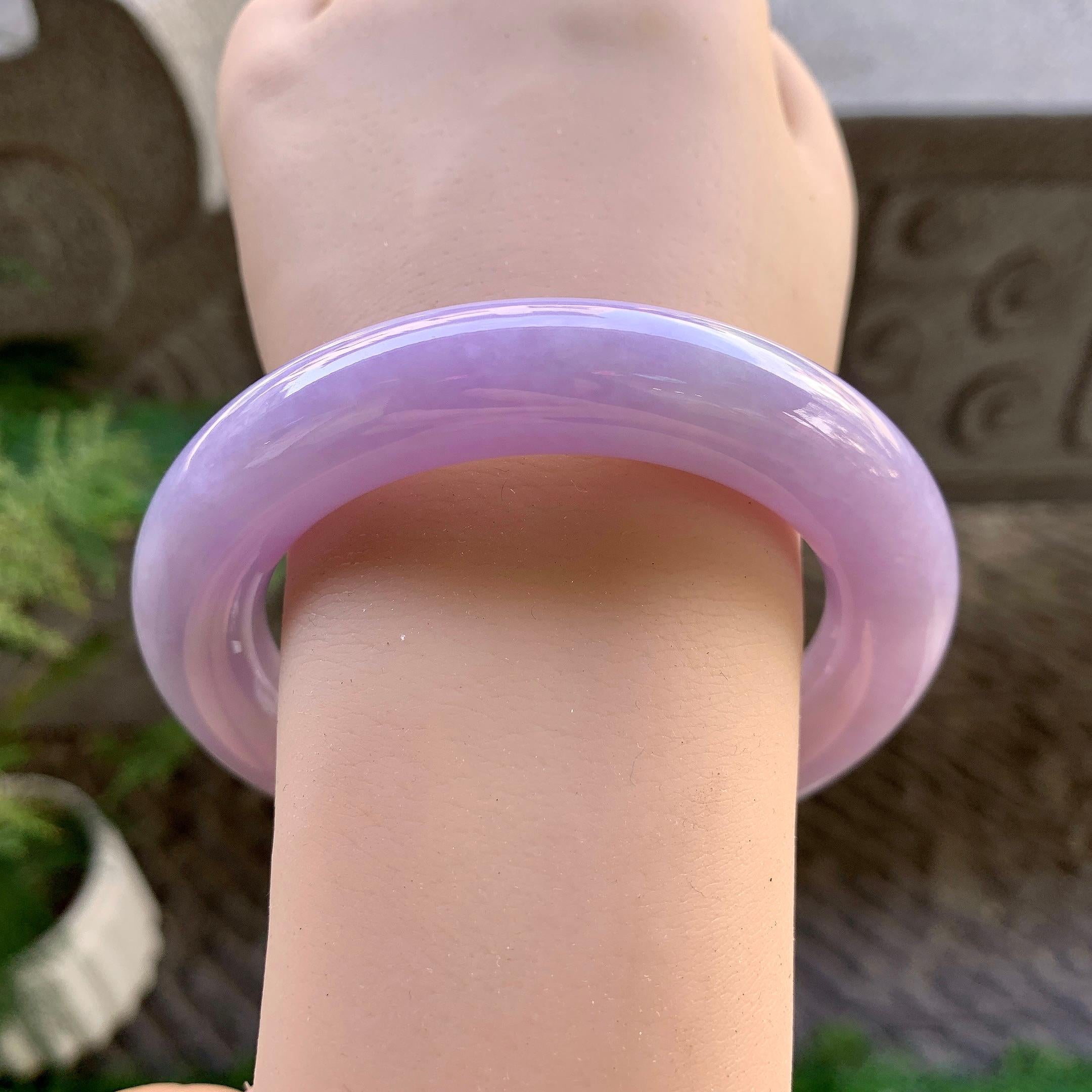 细糯种紫罗兰圆条手镯（58.4mm）（yc259065）