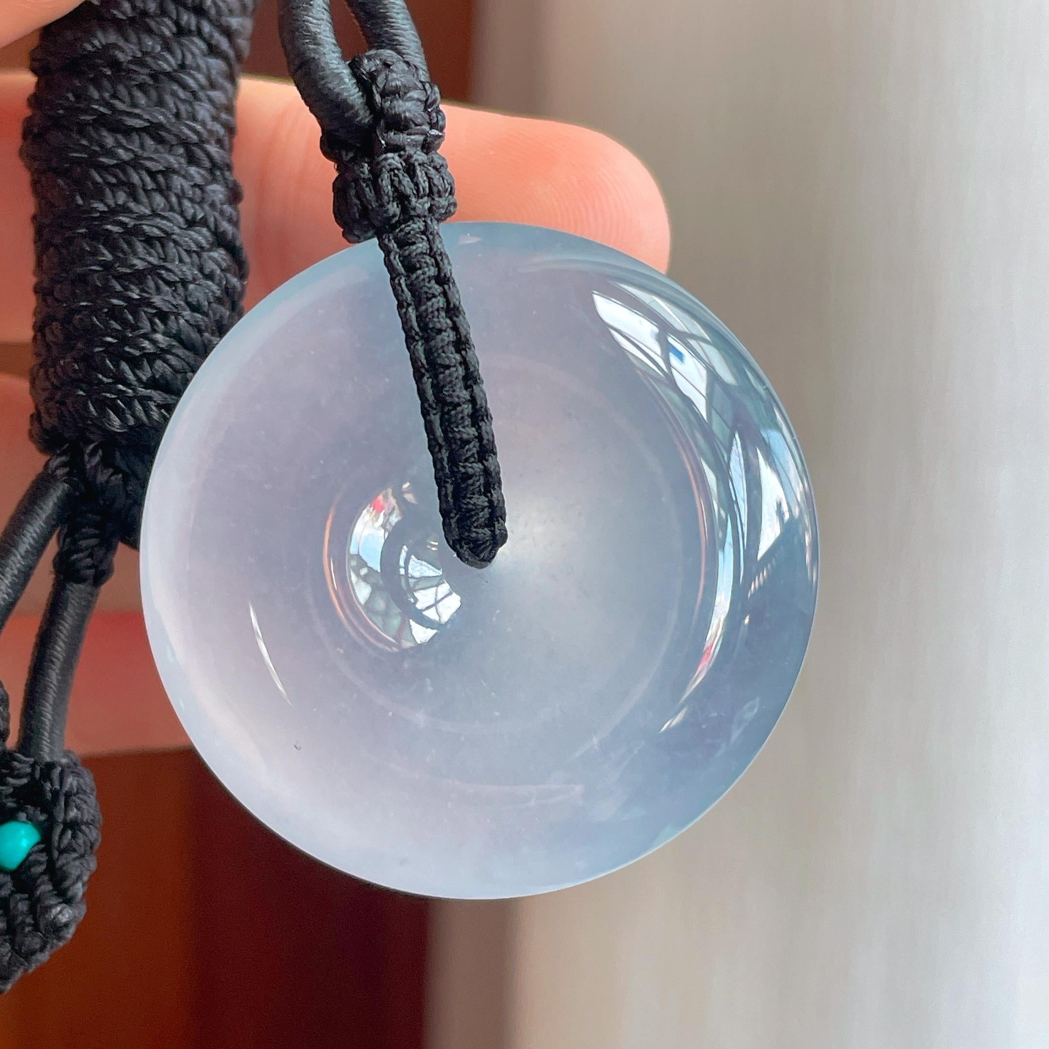 冰种淡春底翡翠平安扣（yc344454）