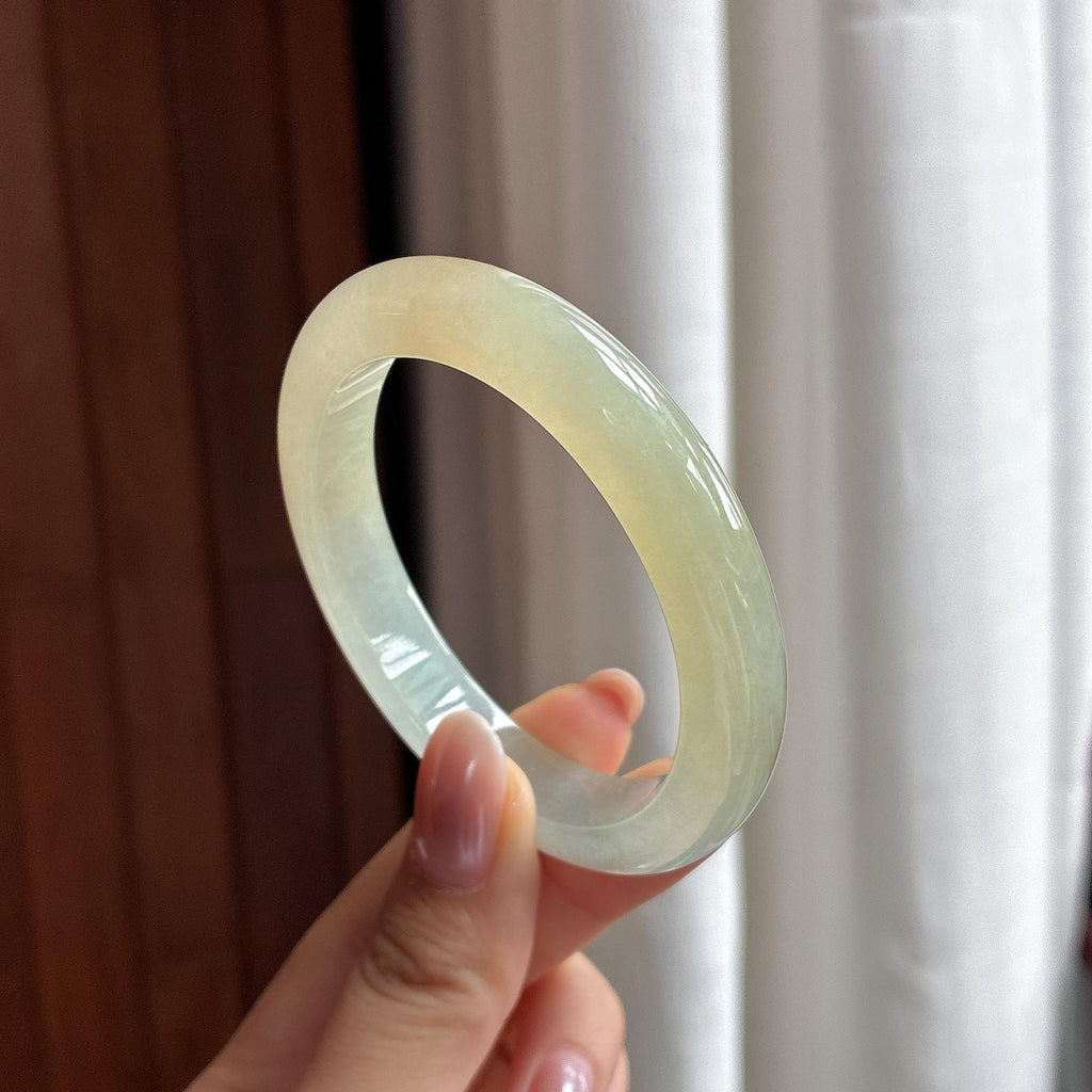 冰种黄翡特色贵妃镯 54圈 天然缅甸A货翡翠（yc530463）