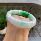 细糯种飘绿平安镯（59mm）