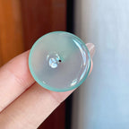 冰种蓝底翡翠平安扣（yc242739）