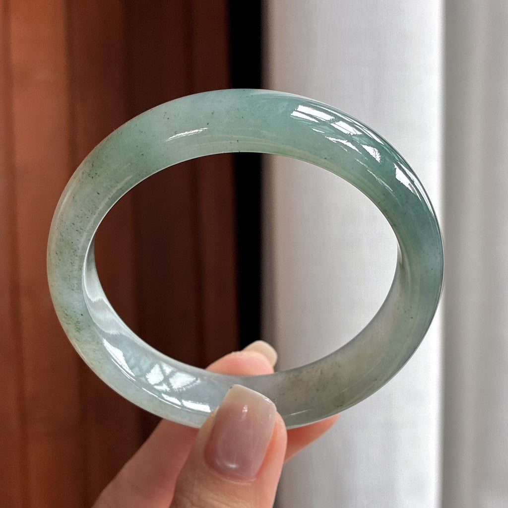 糯冰湖水绿正圈平安镯 59圈（yc708463）