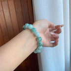 糯冰飘花翡翠珠串手串（yc266475）