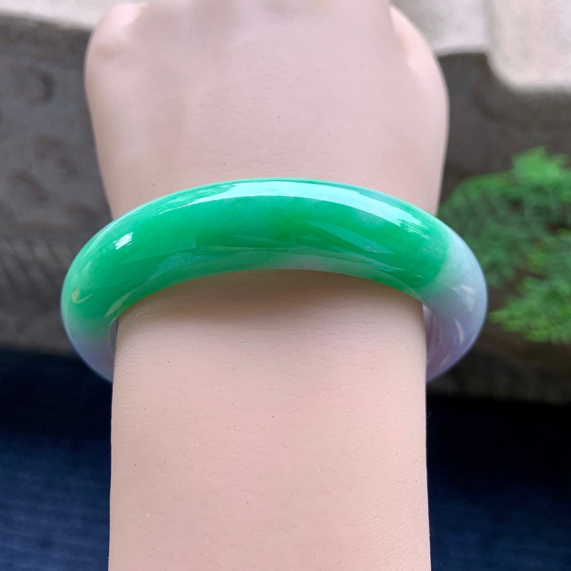 细糯种春彩平安镯（58.2mm）（yc254091）