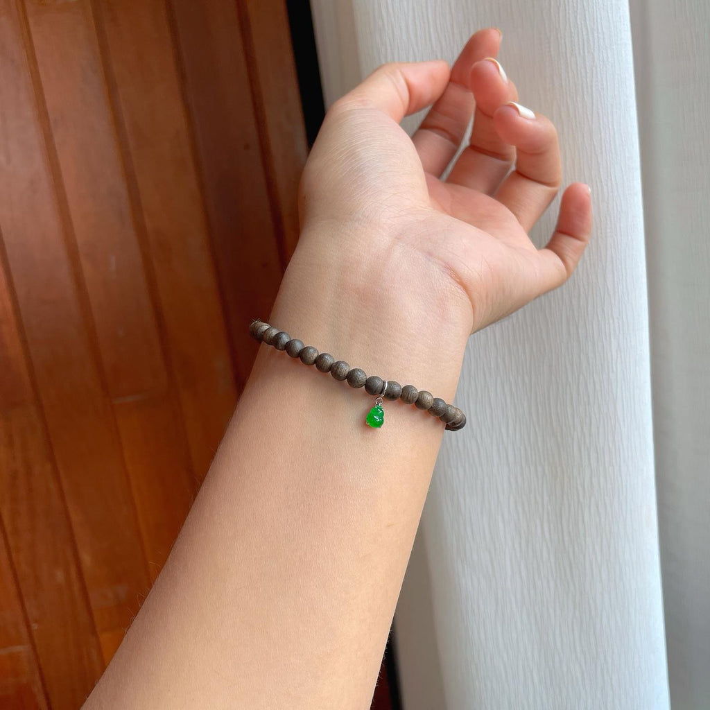 18k金镶翡翠葫芦手串（yc251052）