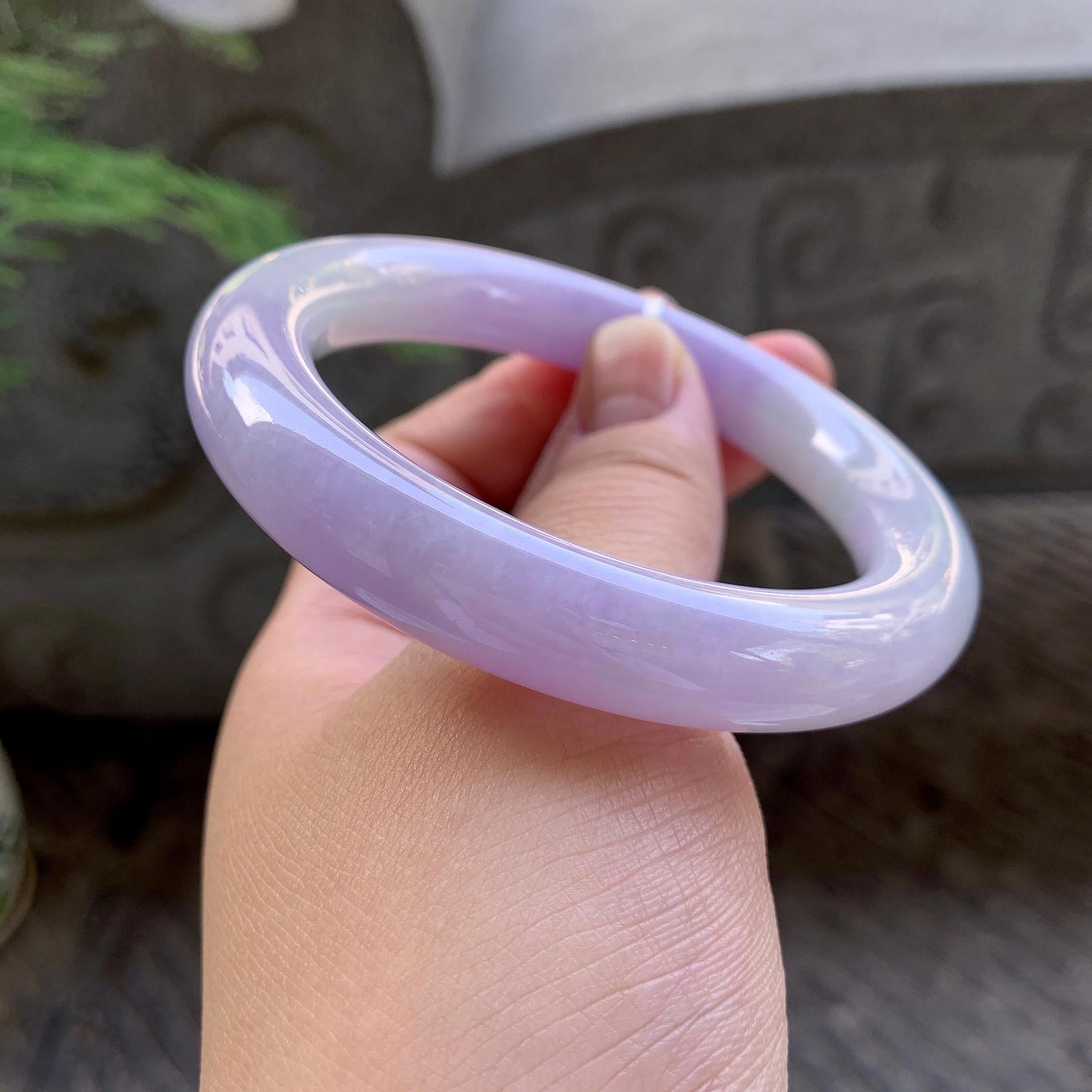 细糯种紫罗兰圆条手镯（59.8mm）（yc199580）