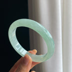 糯冰晴底翡翠平安镯（60.6mm）（yc413683）