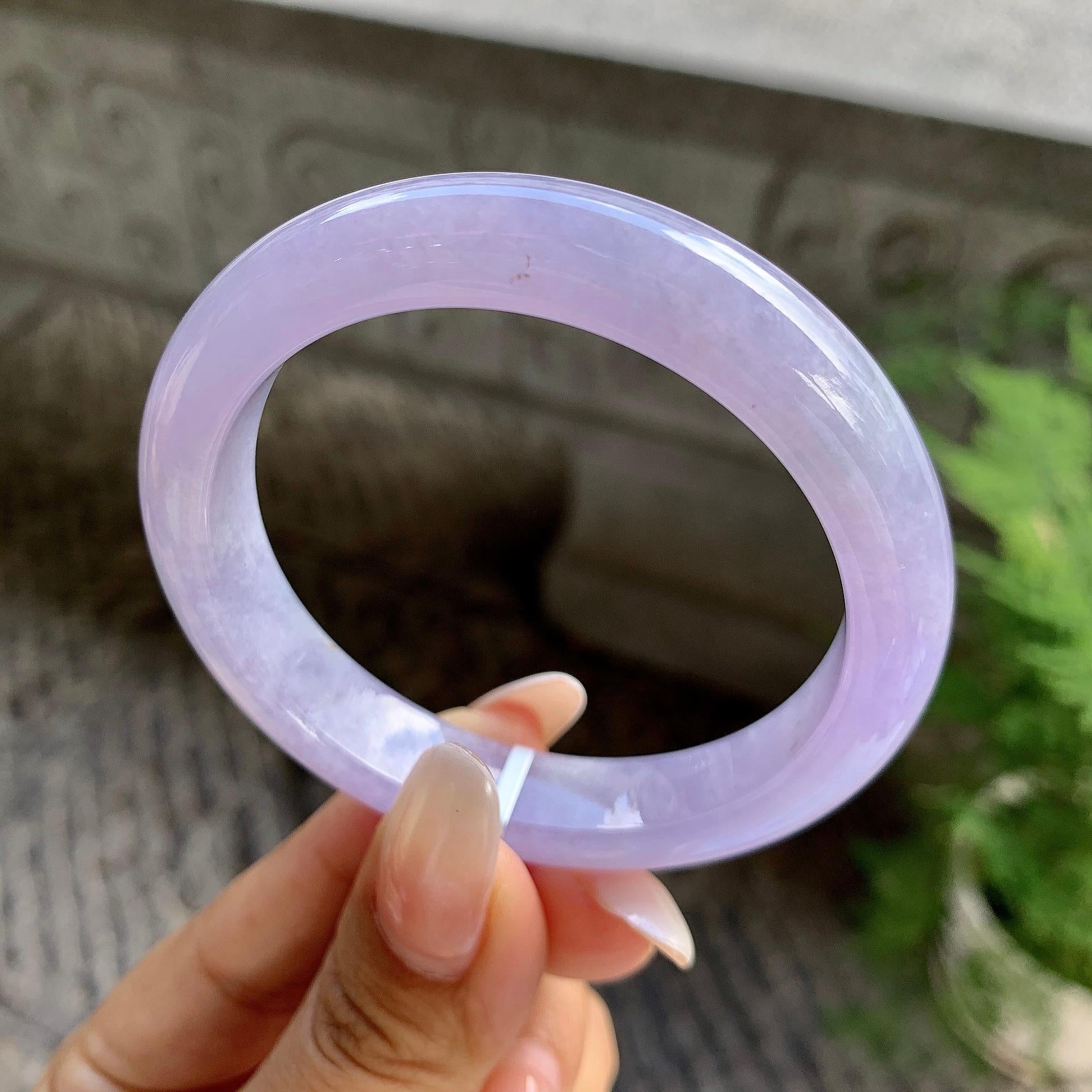 细糯种紫罗兰平安镯（52.8mm）（yc202377）