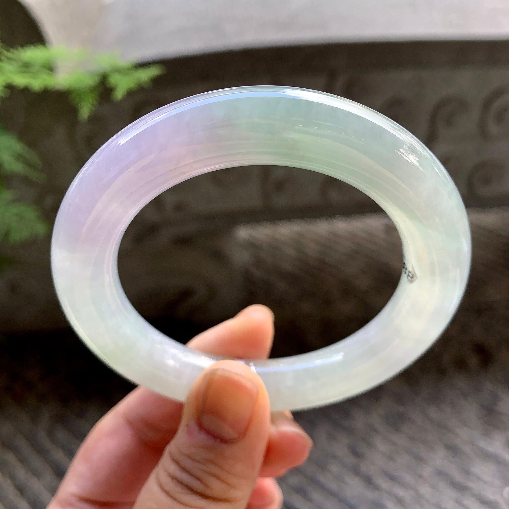 细糯种春彩圆条手镯（56.4mm）（yc202343）