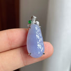 18k金钻镶糯冰紫罗兰翡翠豆子（yc175322）