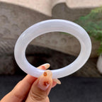 糯种无色圆条手镯（54.8mm）（yc263460）