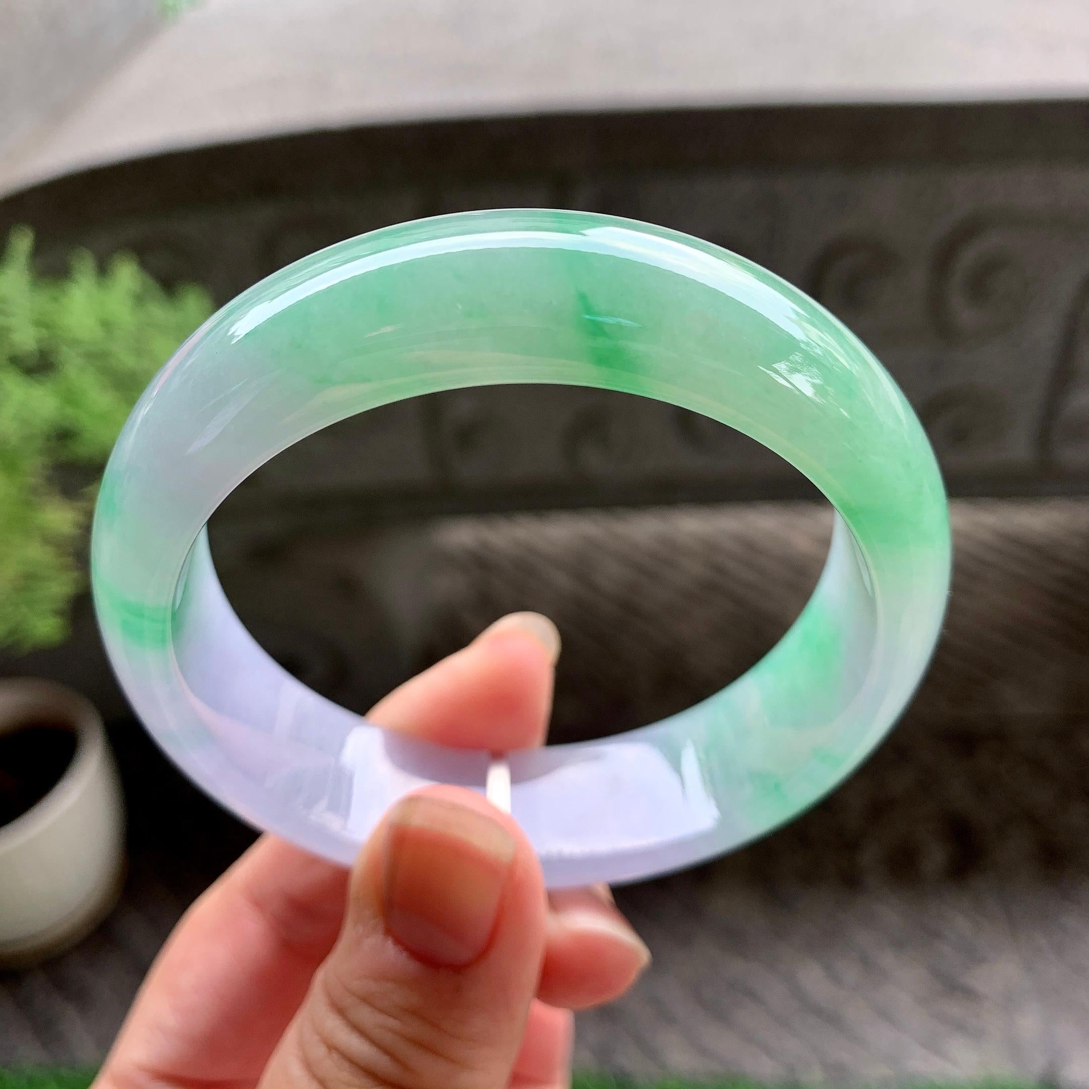 细糯种春彩宽版轮胎手镯（57.8mm）（yc225042）