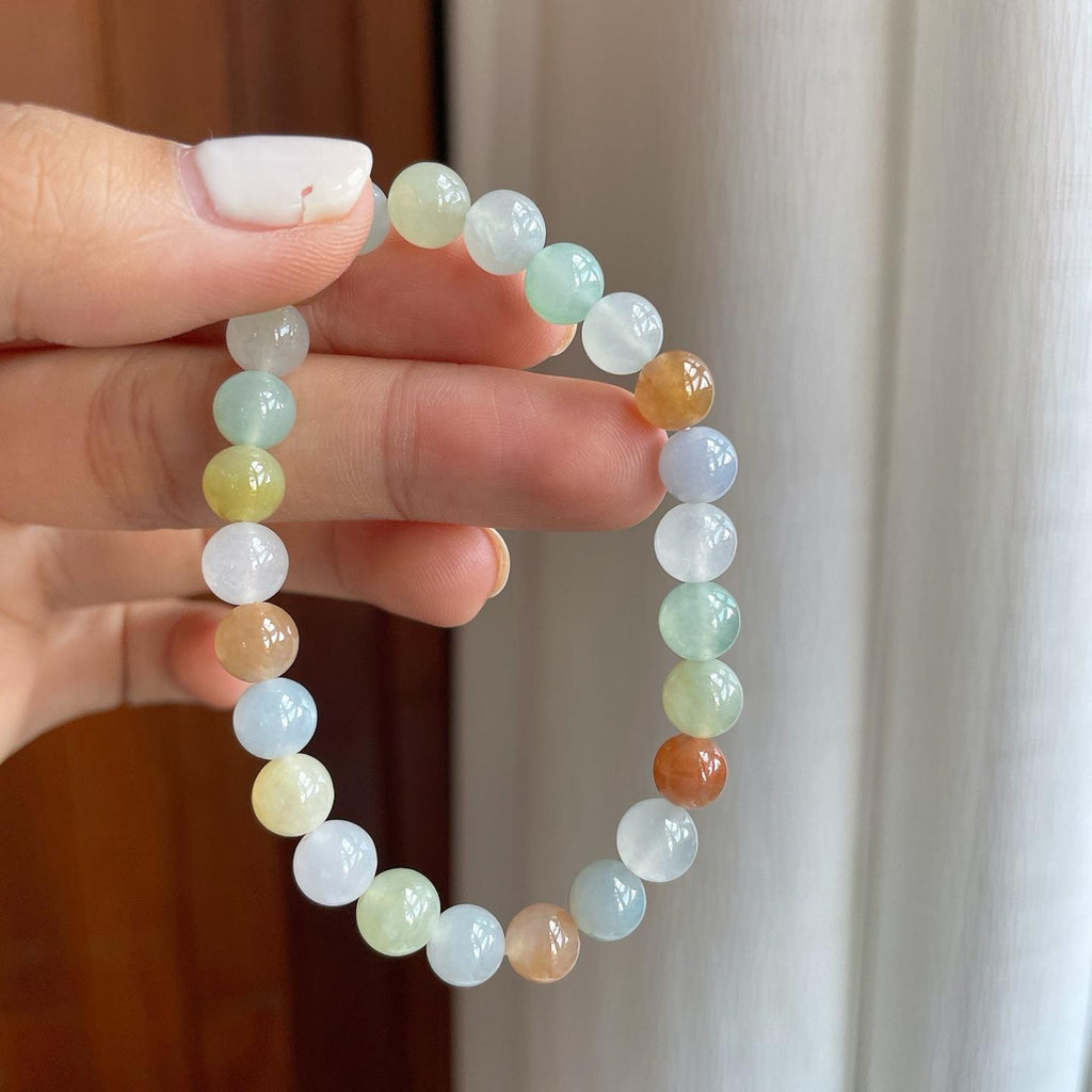 糯冰多宝翡翠珠串手串（yc257270）