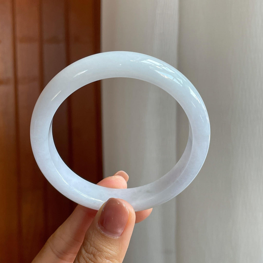 糯冰淡春底翡翠平安镯（59mm）（yc284621）