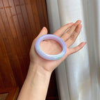 糯冰种春带彩翡翠平安镯（56.6mm)（yc316092）