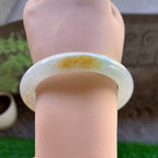 细糯种黄翡圆条手镯（53.6mm）（yc246657）