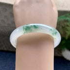 糯冰种飘花圆条手镯（51.8mm）（yc233916）