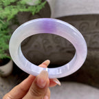细糯种紫罗兰飘花平安镯（60mm）（yc203715）