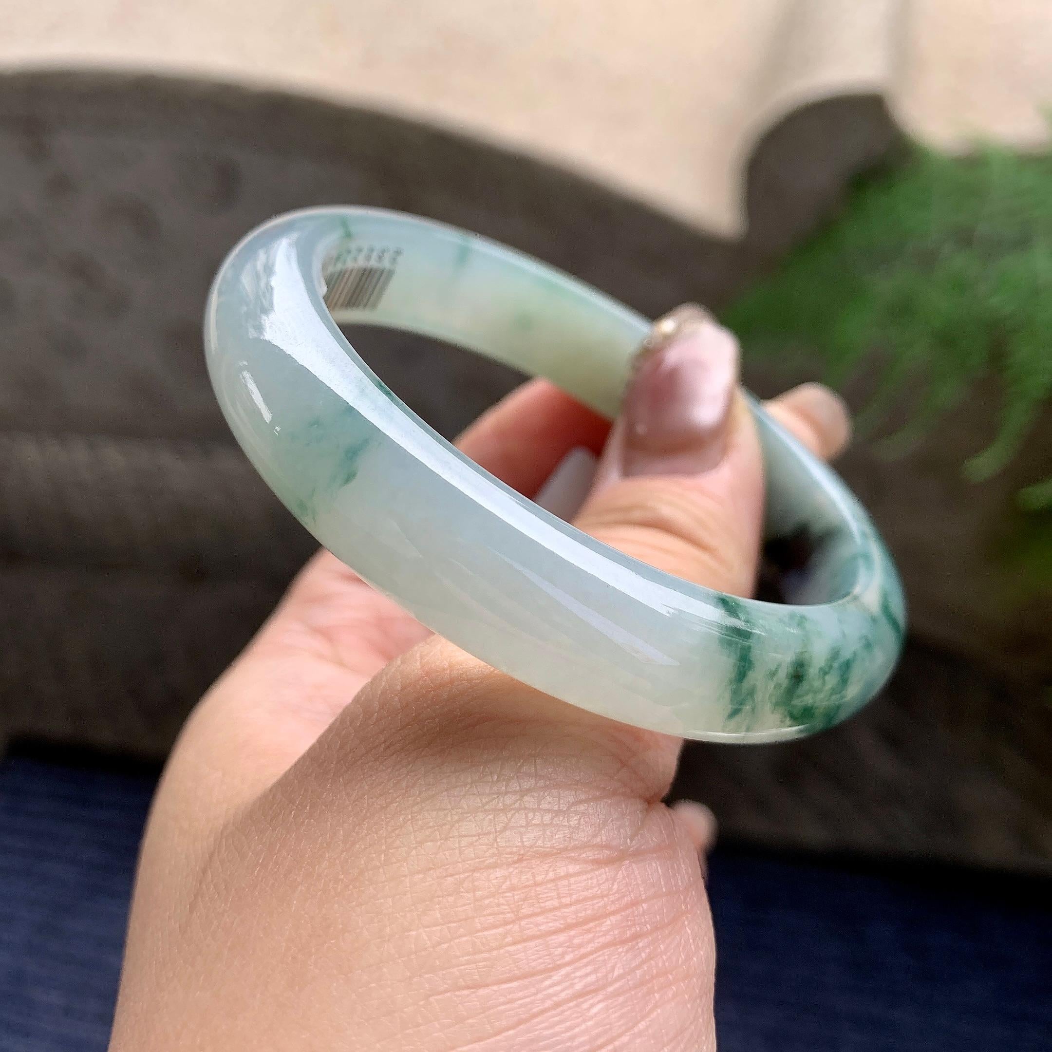 细糯种飘花平安镯（54.8mm）（yc297949）