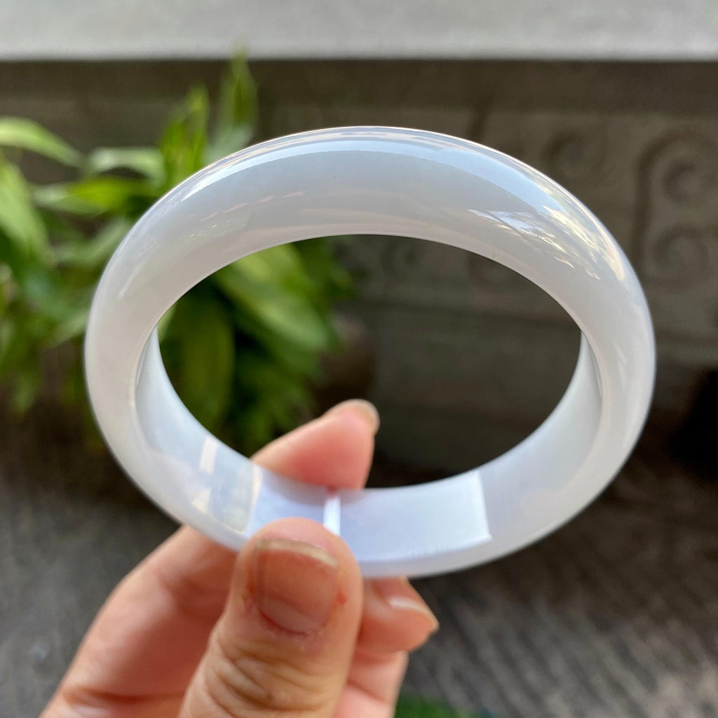 细糯种无色宽版轮胎手镯（57mm）（yc311025）