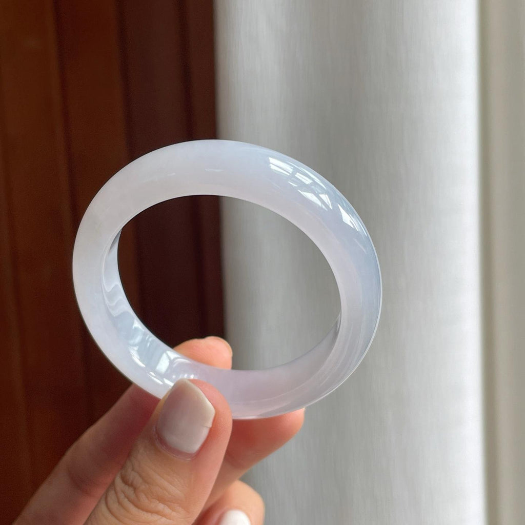 冰种淡春底翡翠贵妃镯（52mm）（yc254049）