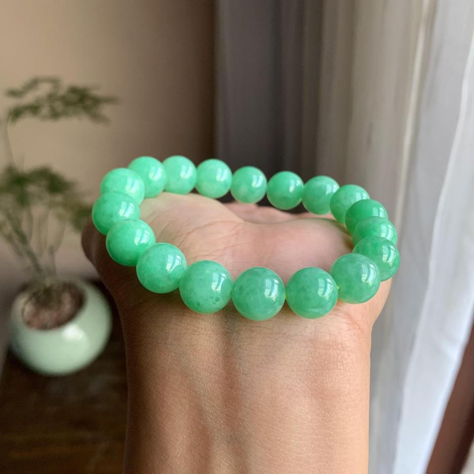 细糯种满绿手串（yc028540）