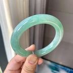 糯冰种晴底圆条手镯（57mm）（yc262772）