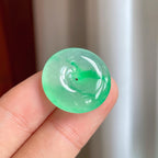 冰种带色翡翠平安扣（yc247656）