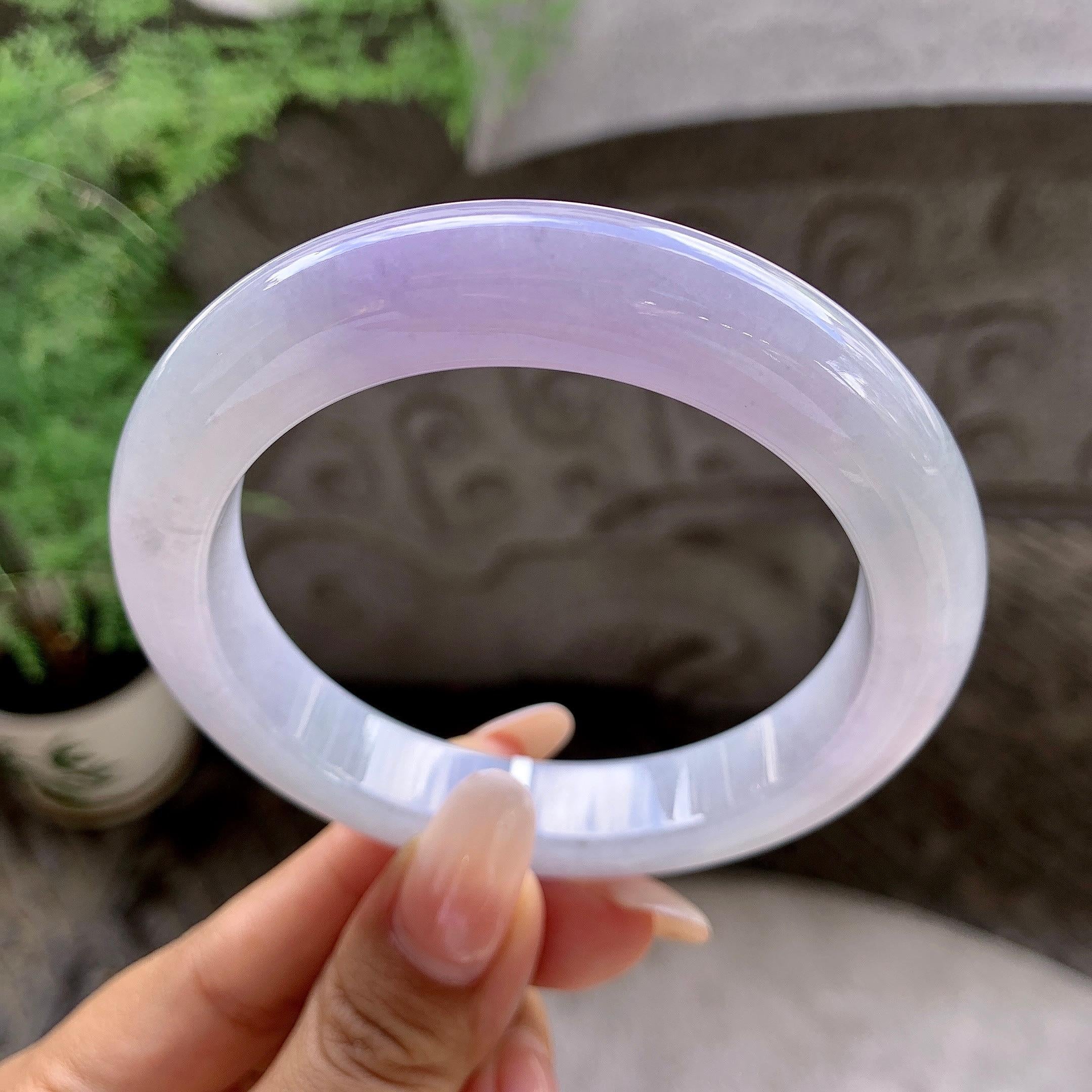 细糯种紫罗兰平安镯（59.6mm）（yc203714）