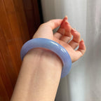 糯冰种满紫翡翠平安镯（54mm）（yc190542）