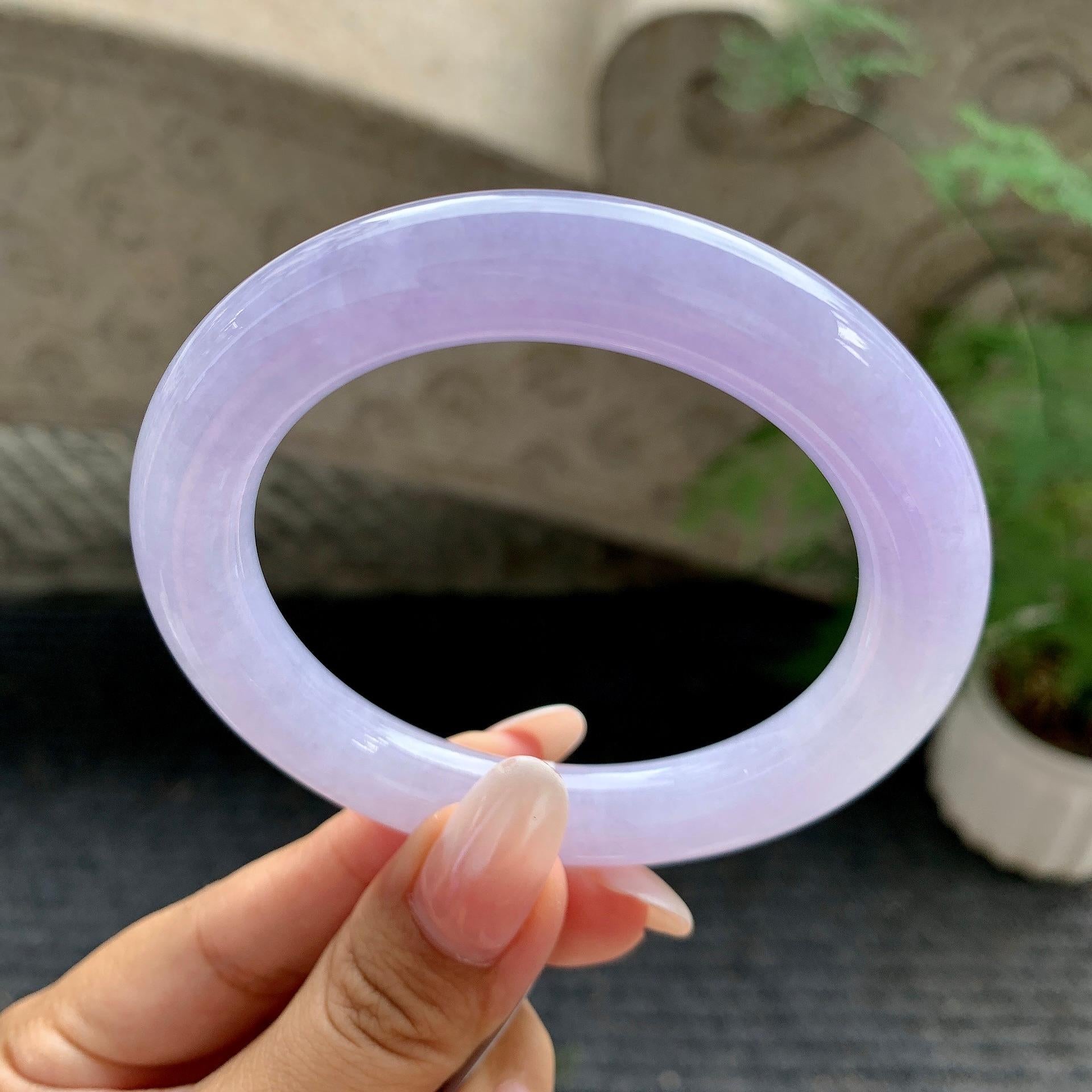 细糯种紫罗兰圆条手镯（57mm）（yc196171）